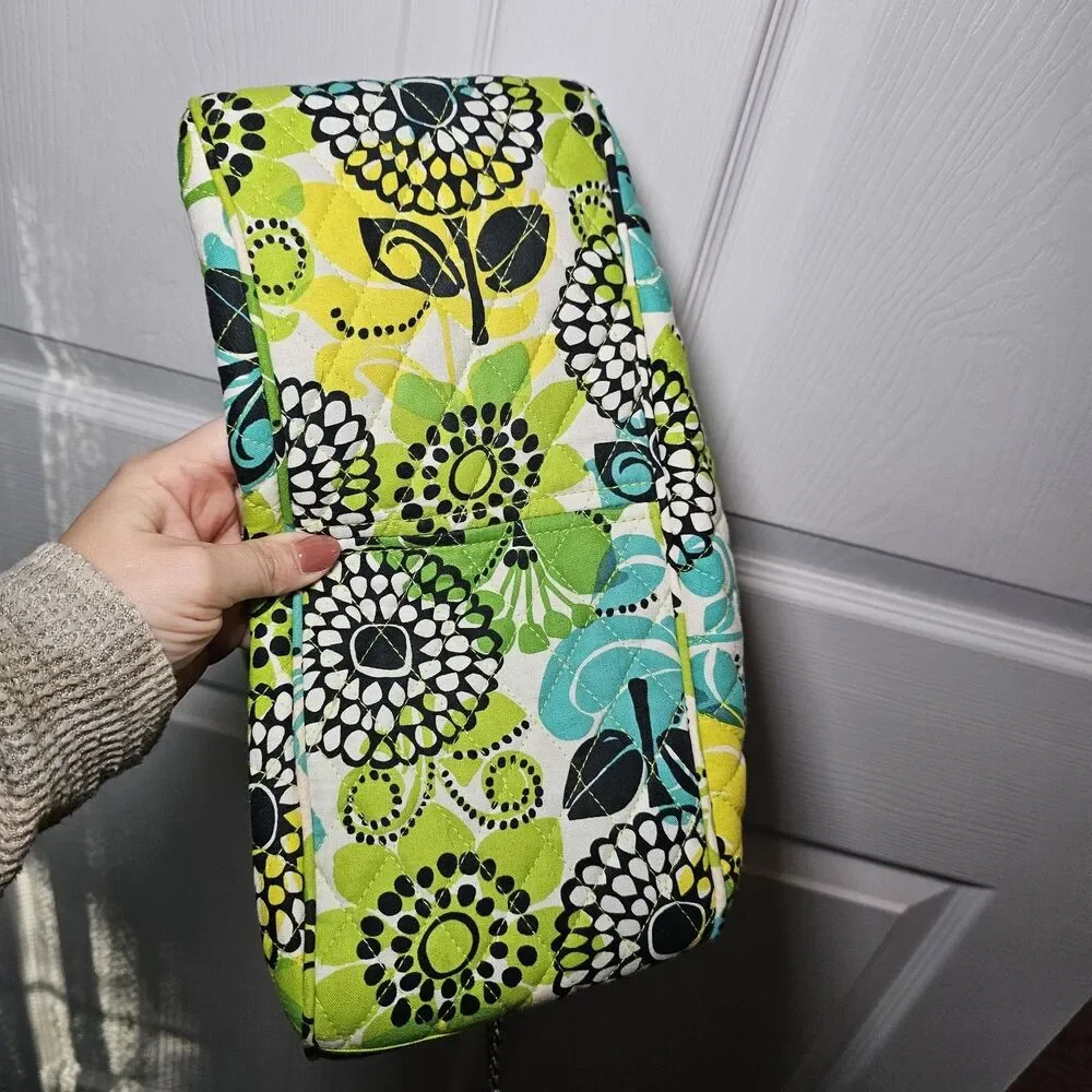 Vera Bradley Limes Up Retired Bowler Shoulder Bag Tote Purse Chain Strap